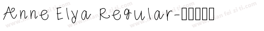 Anne Elya Regular字体转换